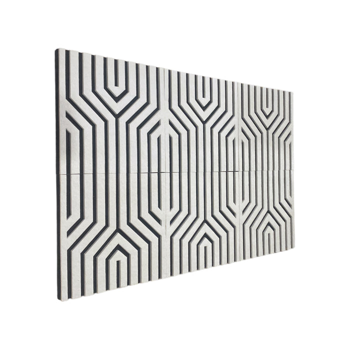 6 Pack CurveY Acoustic Foam PET White 30cm | Hush Echo