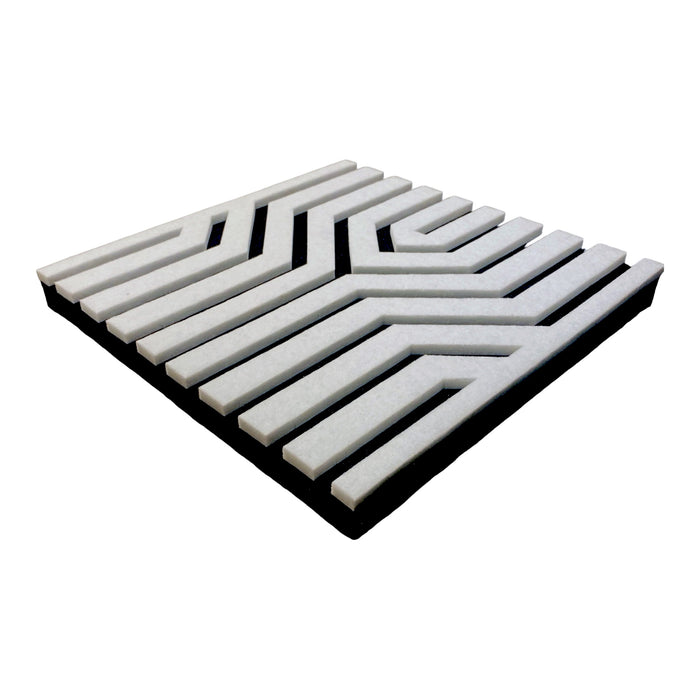 6 Pack CurveY Acoustic Foam PET White 30cm | Hush Echo