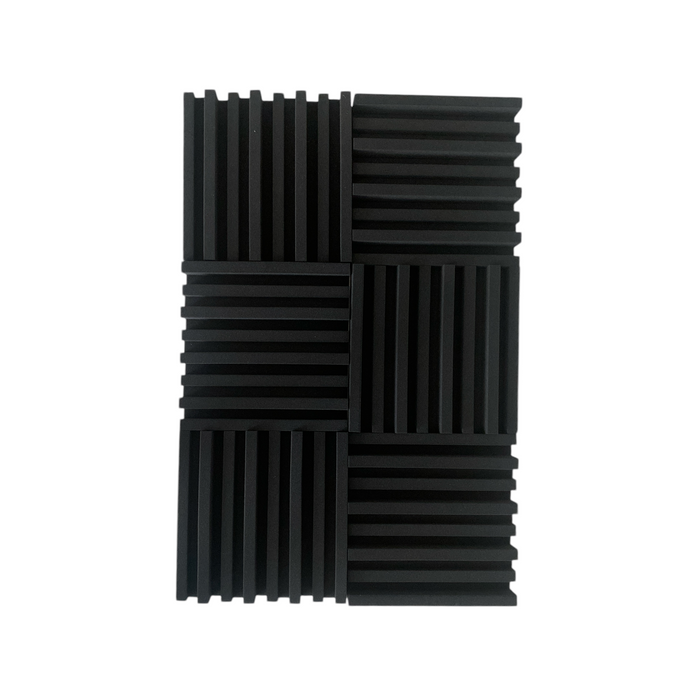 Metro Acoustic Foam Black 30cm (6 Pack) | Hush Echo