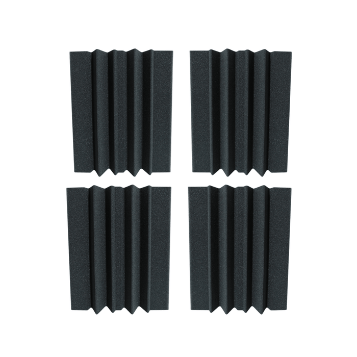 4 Pack - Bass Trap - Acoustic Foam - Black - 30cm | Hush Echo
