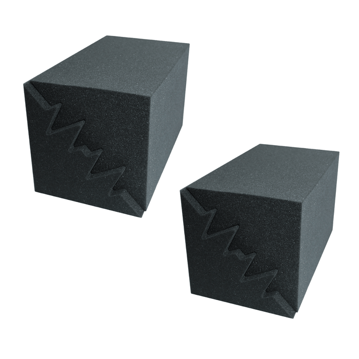 4 Pack - Bass Trap - Acoustic Foam - Black - 30cm | Hush Echo