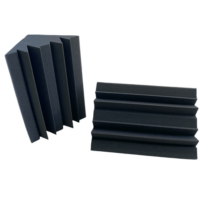 2 Pack - Bass Trap Shape A - Acoustic Foam - Black - 50cm Hush Echo