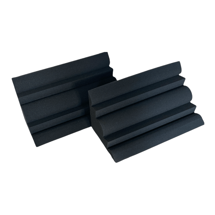 2 Pack - Bass Trap Shape B - Acoustic Foam - Black - 50cm Hush Echo