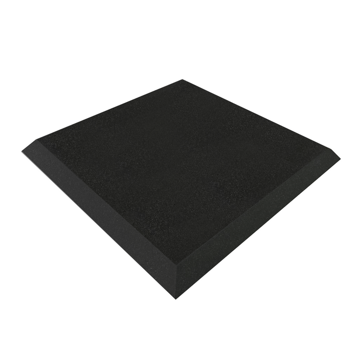 Bevelled - Acoustic Foam - Black - 50cm Hush Echo - side angle view