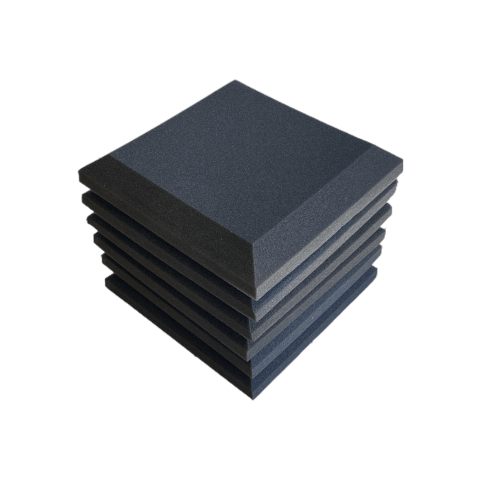 Bevelled Acoustic Foam Black 30cm (6 Pack) | Hush Echo