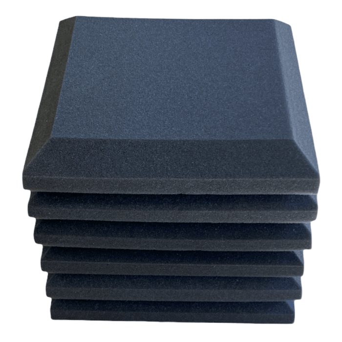 Bevelled Acoustic Foam Black 30cm (6 Pack) | Hush Echo