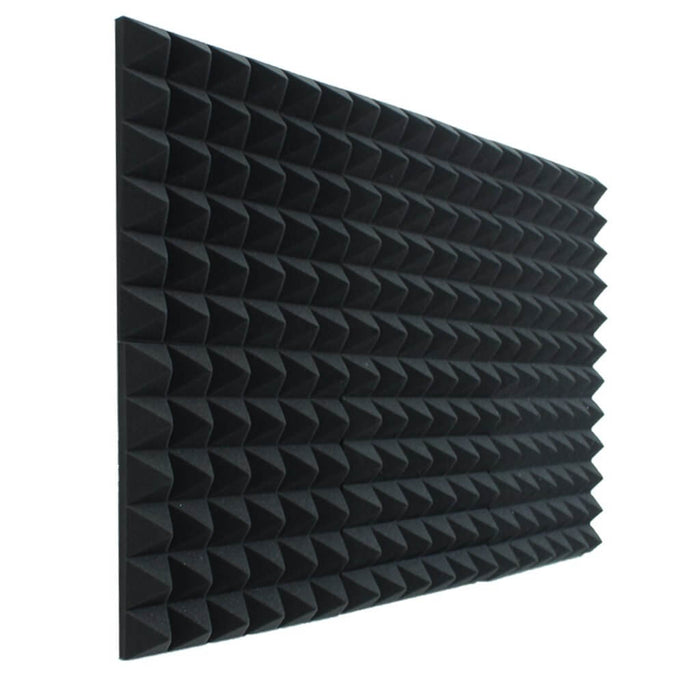 6 Pack - Pyramid - Acoustic Foam - Black - 30cm Hush Echo