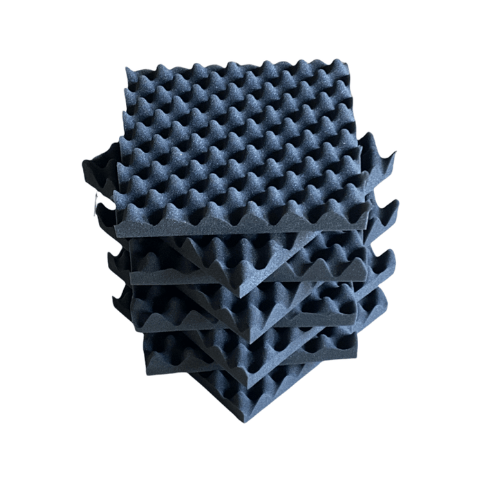 6 Pack - Convolute(Egg Crate) - Acoustic Foam - Black - 30cm Hush Echo