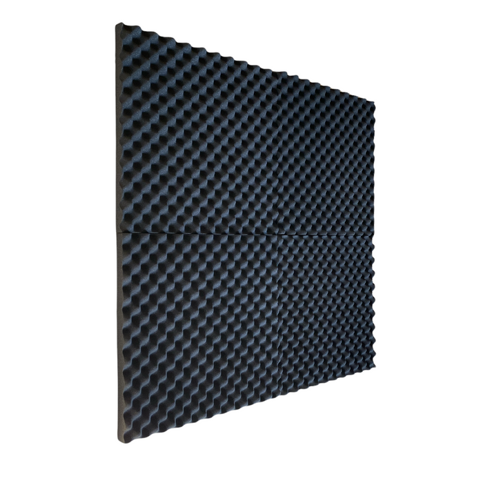 4 Pack - Convolute(Egg Crate) - Acoustic Foam - Black - 50cm Hush Echo