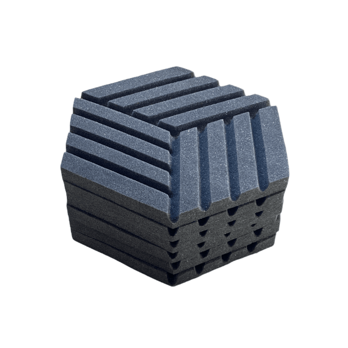 6 Pack - Hexagon - Acoustic Foam - Black - 35cm Hush Echo