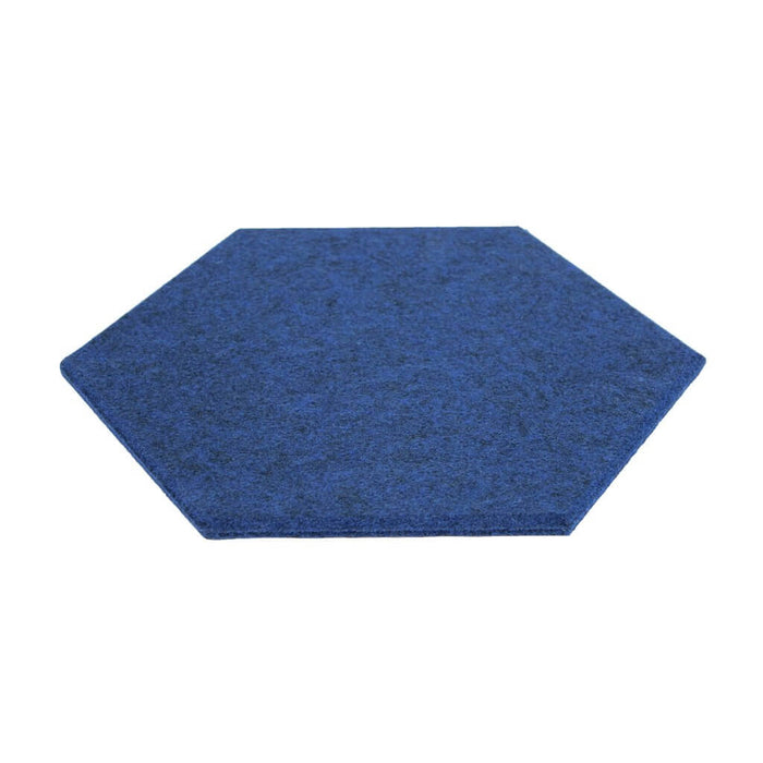 6 Pack - Blue Hexagon Acoustic Polyester Panel - 35cm Hush Echo