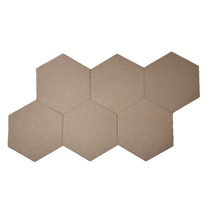 6 Pack - Camel Hexagon Acoustic Polyester Panel - 35cm Hush Echo