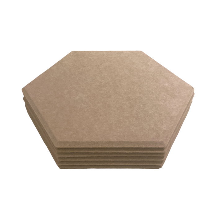 Hexagon Acoustic Polyester Panel 35cm (6 Pack) | Hush Echo