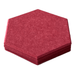 6 Pack - Red Hexagon Acoustic Polyester Panel - 35cm Hush Echo