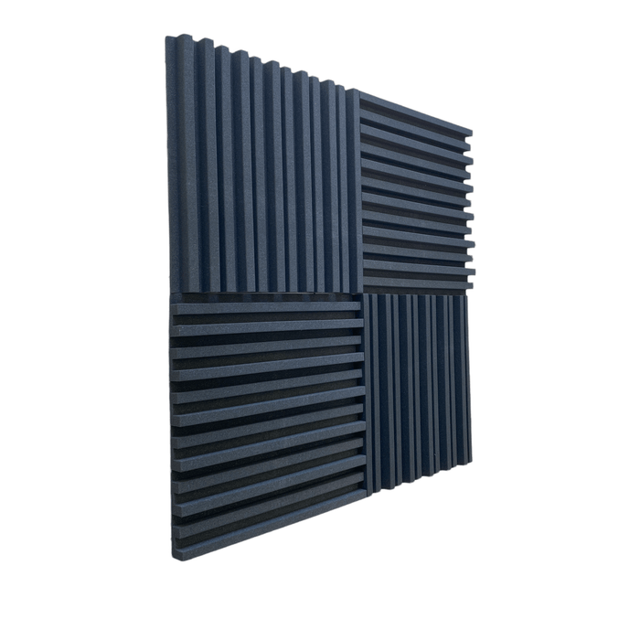 4 Pack - Metro - Acoustic Foam - Black - 50cm Hush Echo