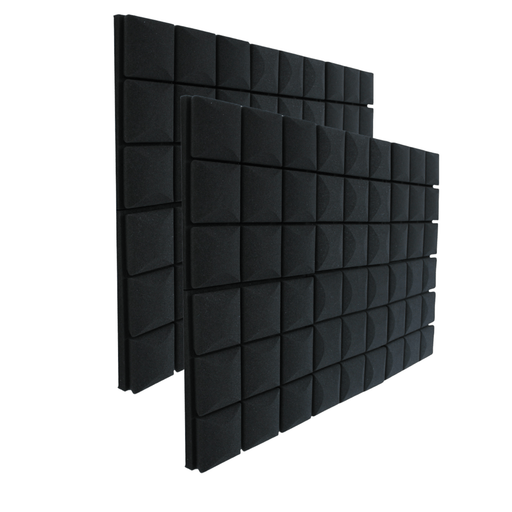 12 Pack - Mushroom - Acoustic Foam - Black - 30cm Hush Echo