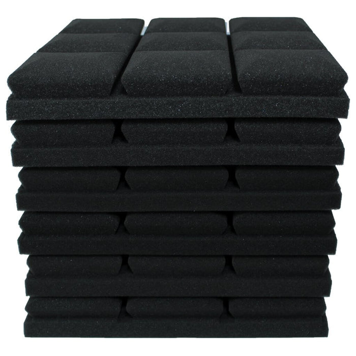 6 Pack - Mushroom - Acoustic Foam - Black - 30cm Hush Echo