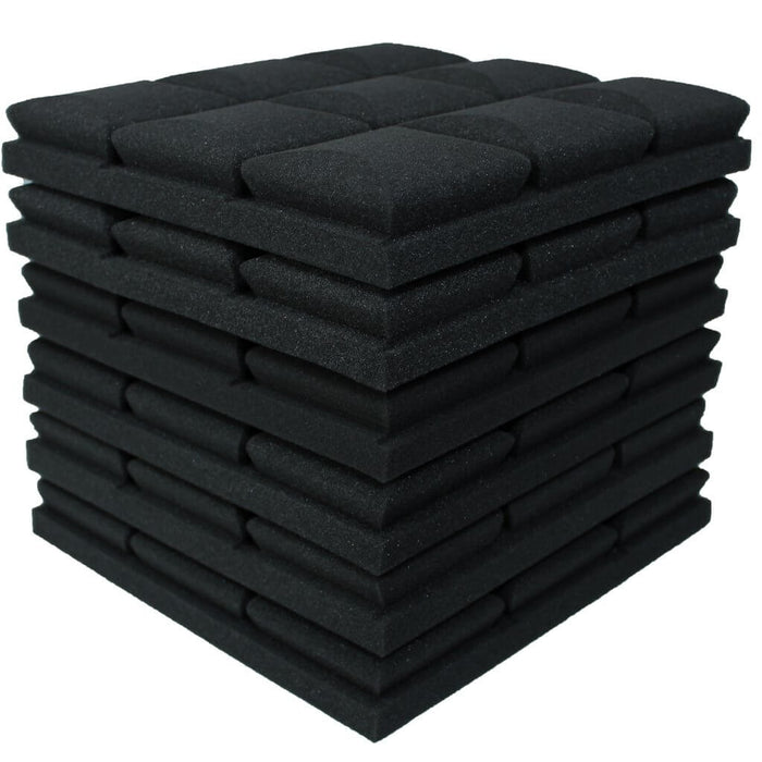 Mushroom Acoustic Foam Black 30cm (6 Pack) | Hush Echo