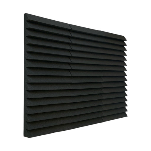 6 Pack - Slope Wedge - Acoustic Foam - Black - 30cm | Hush Echo