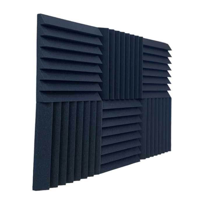 6 Pack - Slope Wedge - Acoustic Foam - Black - 30cm | Hush Echo