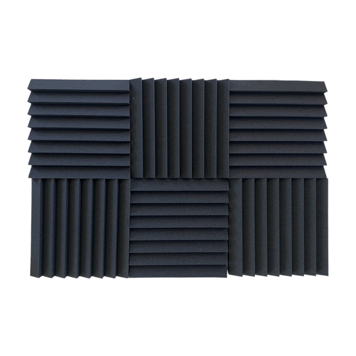 6 Pack - Slope Wedge - Acoustic Foam - Black - 30cm | Hush Echo