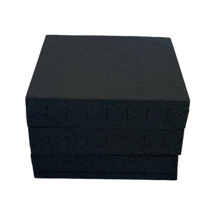 6 Pack - Slope Wedge - Acoustic Foam - Black - 30cm | Hush Echo