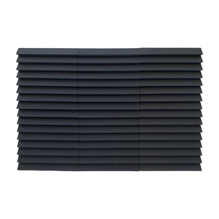 6 Pack - Slope Wedge - Acoustic Foam - Black - 30cm | Hush Echo