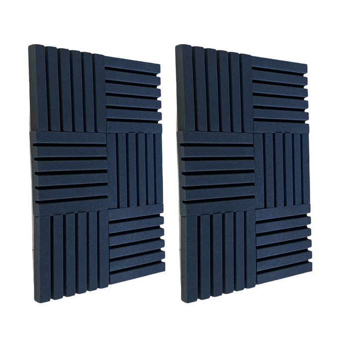 12 Pack - Strip - Acoustic Foam - Black - 30cm Hush Echo