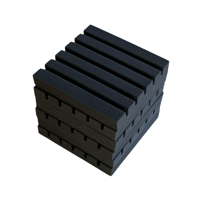 6 Pack - Strip - Acoustic Foam - Black - 30cm Hush Echo