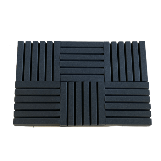 6 Pack - Strip - Acoustic Foam - Black - 30cm Hush Echo