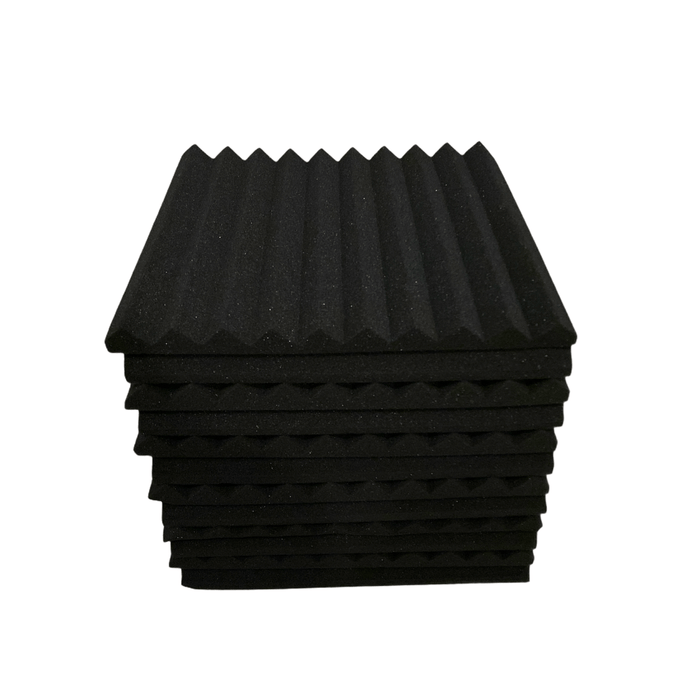 Wedge2.5 Acoustic Foam Black 30cm (12 Pack) | Hush Echo