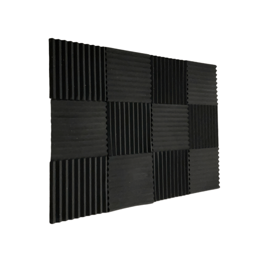 Wedge2.5 Acoustic Foam Black 30cm (12 Pack) | Hush Echo