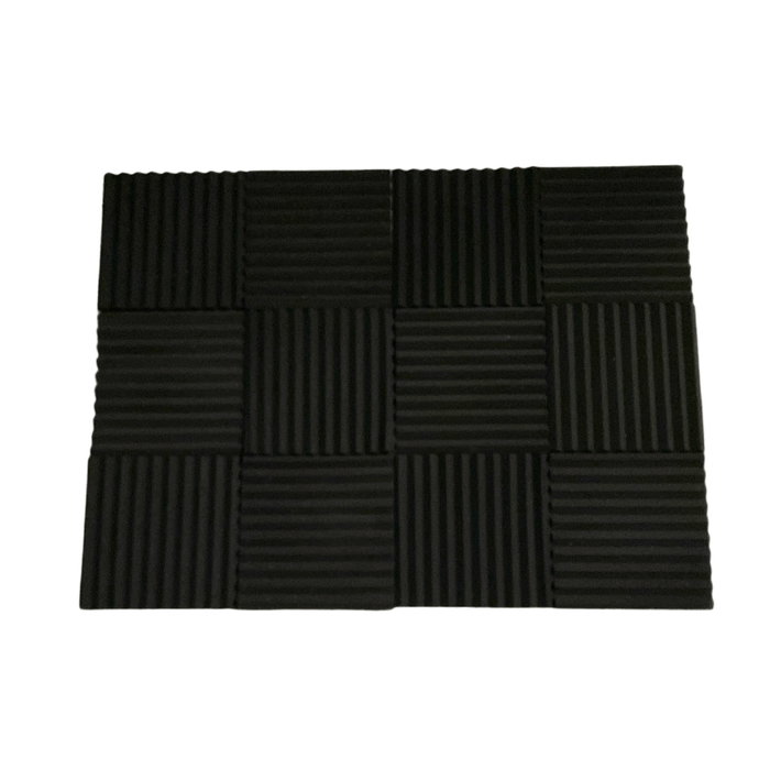 Wedge2.5 Acoustic Foam Black 30cm (12 Pack) | Hush Echo