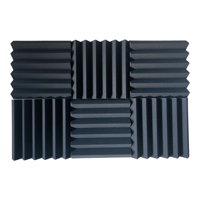 Wedge Acoustic Foam Black 30cm (6 Pack) | Hush Echo