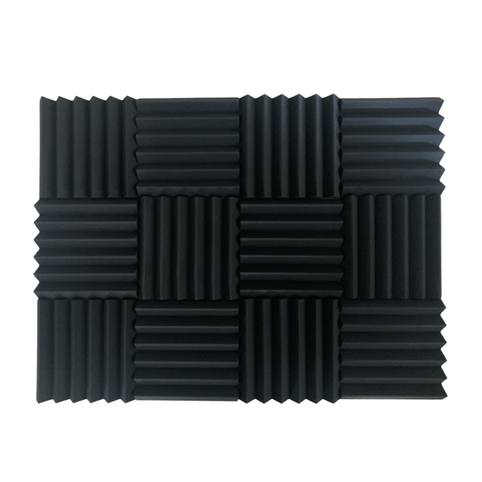 12 Pack - Wedge - Acoustic Foam - Black - 30cm Hush Echo