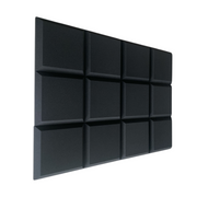 Bevelled Acoustic Foam Black 30cm (12 Pack) | Hush Echo