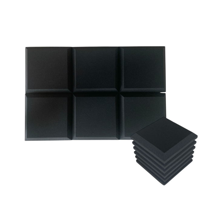 Bevelled Acoustic Foam Black 30cm (12 Pack) 5 | Hush Echo