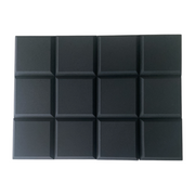 Bevelled Acoustic Foam Black 30cm (12 Pack) | Hush Echo