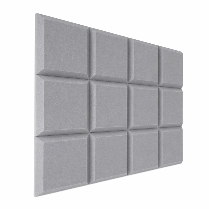 Bevelled Acoustic Foam Grey 30cm (12 Pack)