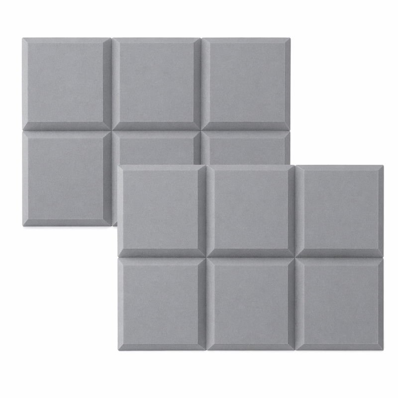 Bevelled Acoustic Foam Grey 30cm (12 Pack)