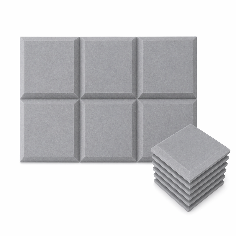 Bevelled Acoustic Foam Grey 30cm (12 Pack)