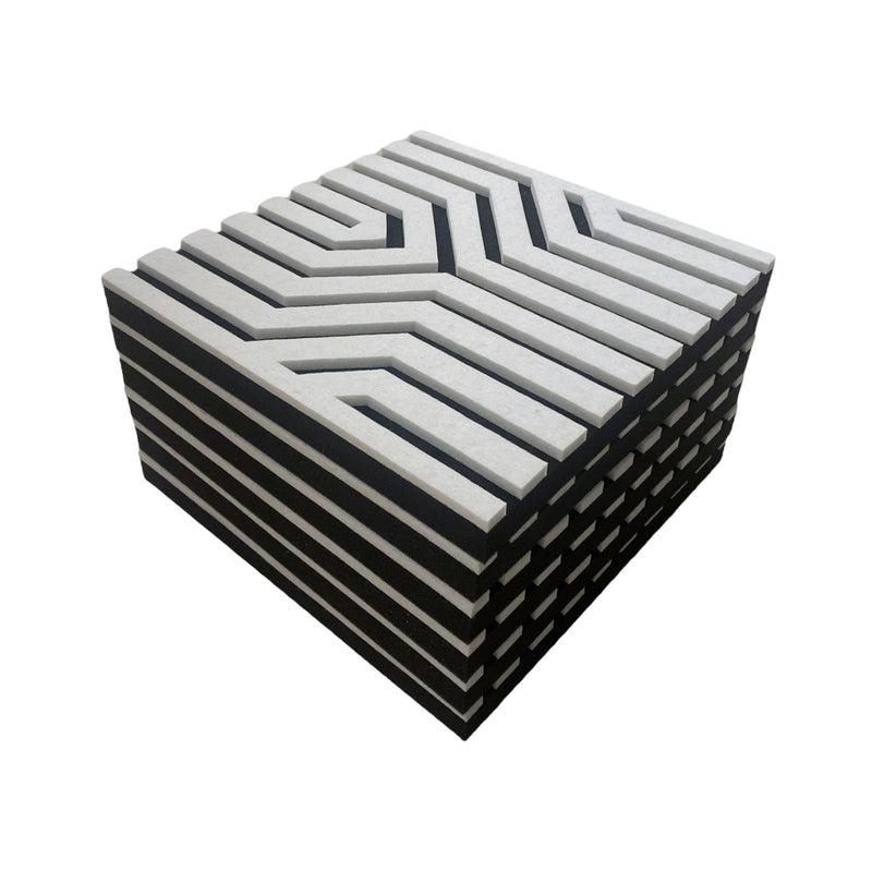 6 Pack CurveY Acoustic Foam PET White 30cm | Hush Echo