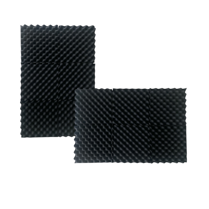 Convolute(Egg Crate) Acoustic Foam Black 30cm (12 Pack) 3 | Hush Echo