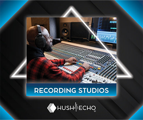 Hush Echo Acoustic panels can be used in Recording studio applications 