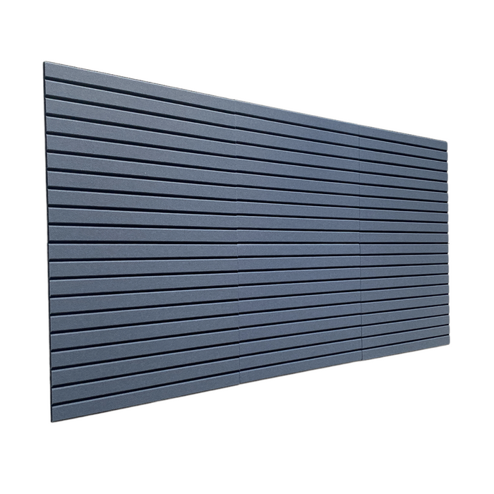 6 Pack - Strip - Acoustic Polyester Panel - Grey Black - 40cm Hush Echo