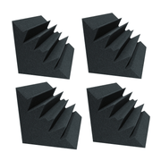 4 Pack - Bass Trap - Acoustic Foam - Black - 30cm | Hush Echo