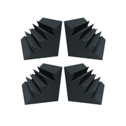 4 Pack - Bass Trap - Acoustic Foam - Black - 30cm | Hush Echo