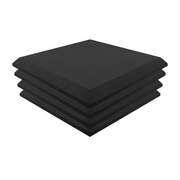 4 Pack - Bevelled - Acoustic Foam - Black - 50cm Hush Echo