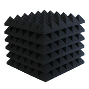 Pyramid Acoustic Foam Black 30cm (6 Pack) | Hush Echo