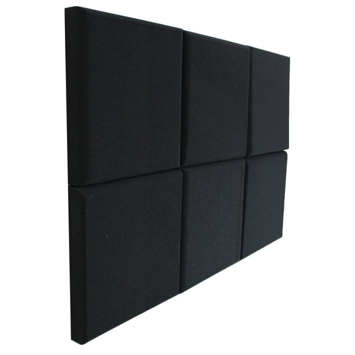 6 Pack - Flat - Acoustic Foam - Black - 30cm Hush Echo